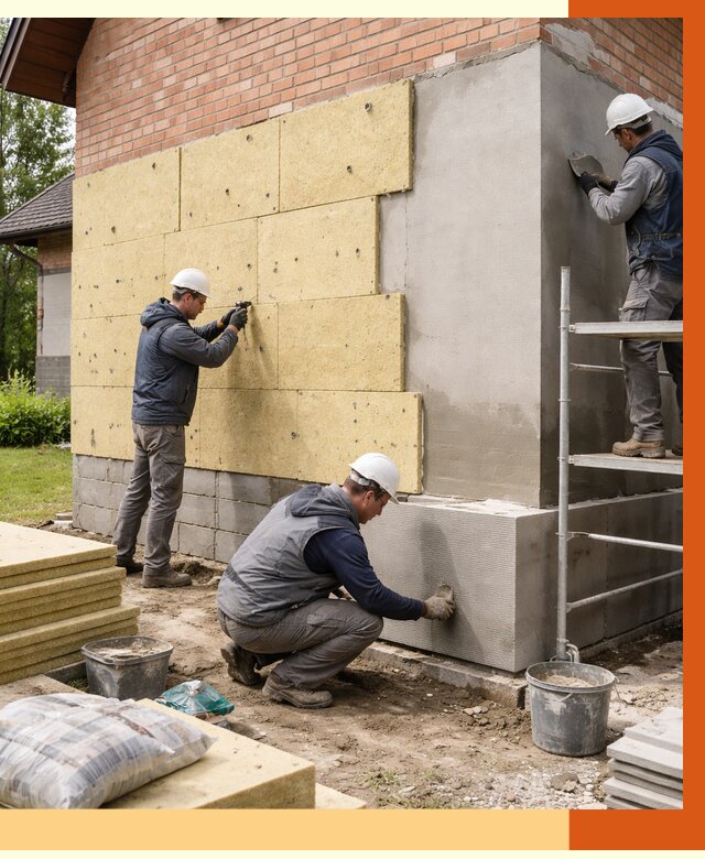 Утепление частного дома в октябрьском под ключ от 7768 руб/м2 — недорого | ТепломастерКтб