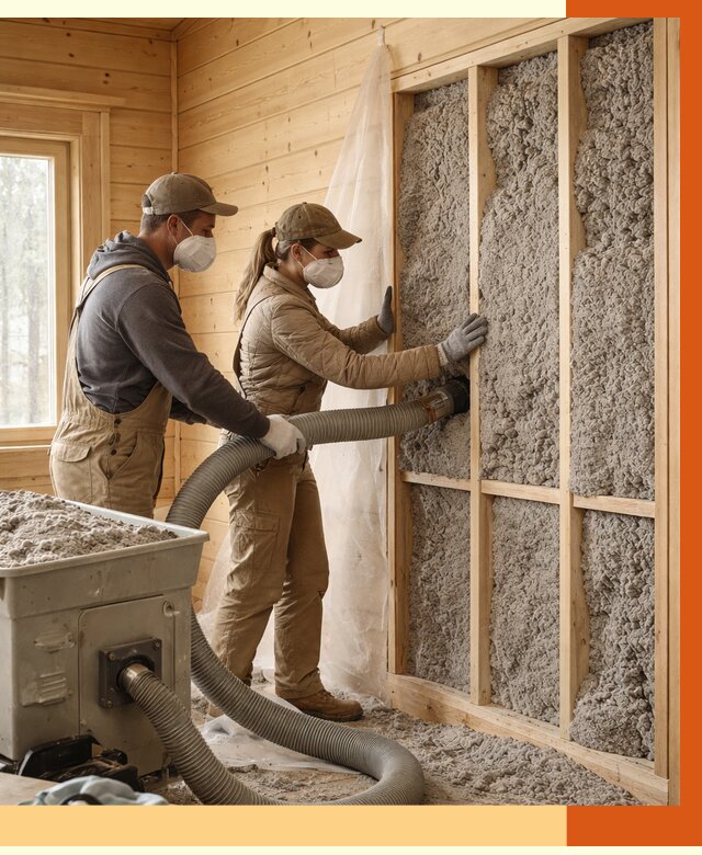 Утепление дачного дома эковатой в октябрьском от 1502 руб./м2 — комплексно, ТепломастерКтб