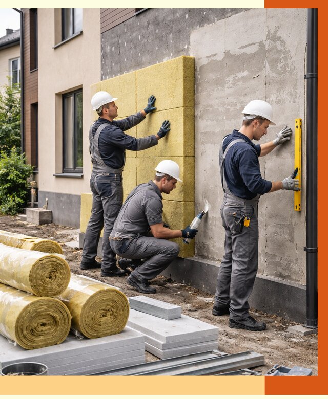 Утепление таунхауса в октябрьском от 7457 руб/м2 — комплекс под ключ | ТепломастерКтб