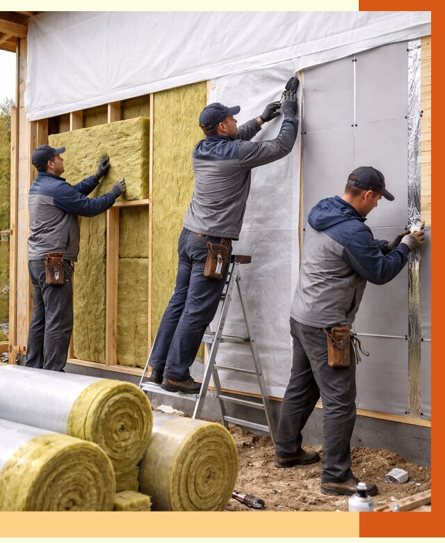 Утепление каркасного дома в октябрьском от 4350 руб./м2 — профессионально | ТепломастерКтб