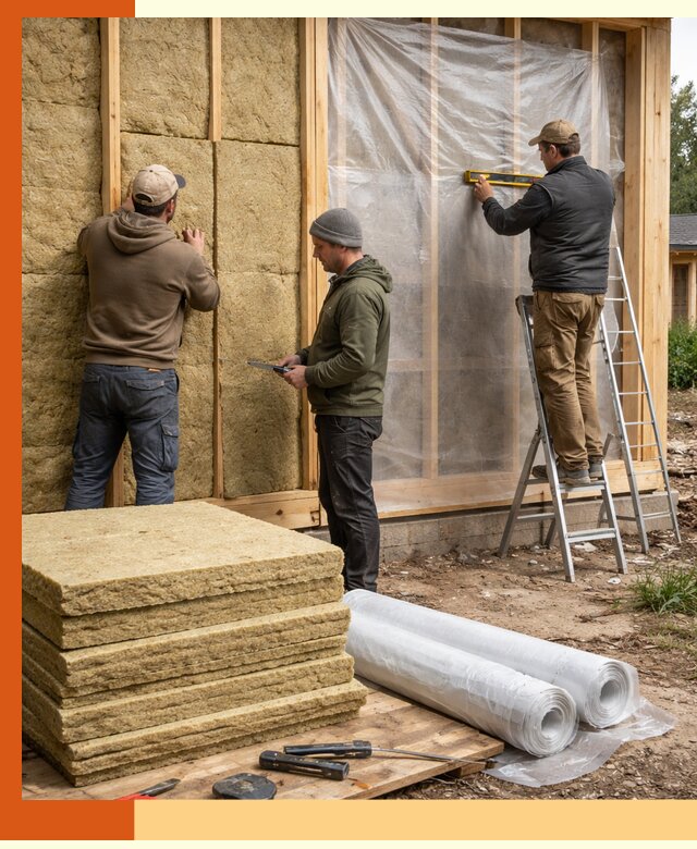 Утепление каркасного дома в октябрьском под ключ с гарантией качества