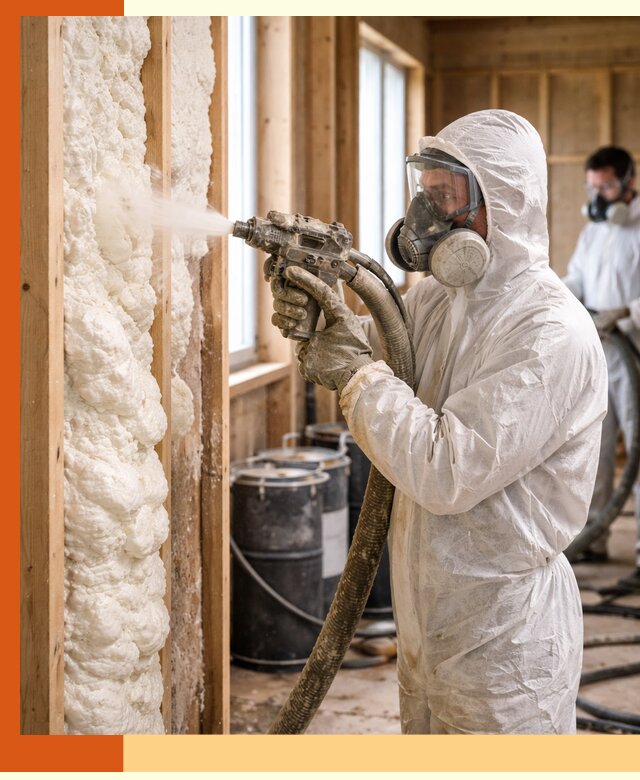 Утепление каркасного дома пенополиуретаном в октябрьском