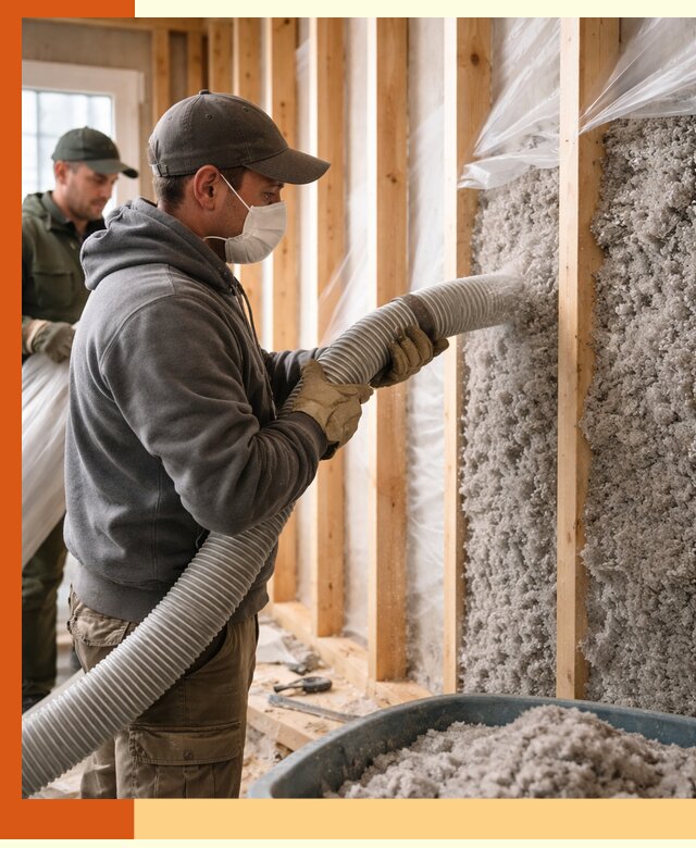 Утепление каркасного дома эковатой в октябрьском — качественно и надолго