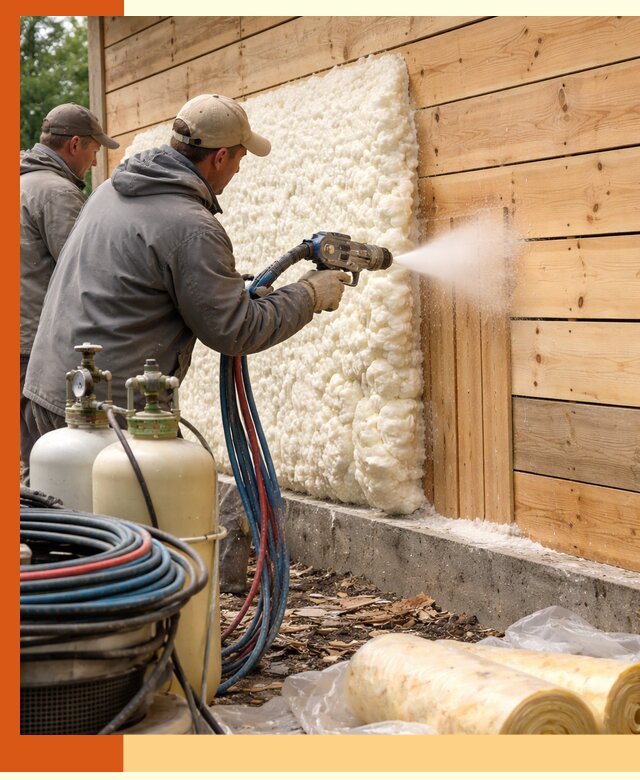 Утепление деревянного дома пенополиуретаном в октябрьском