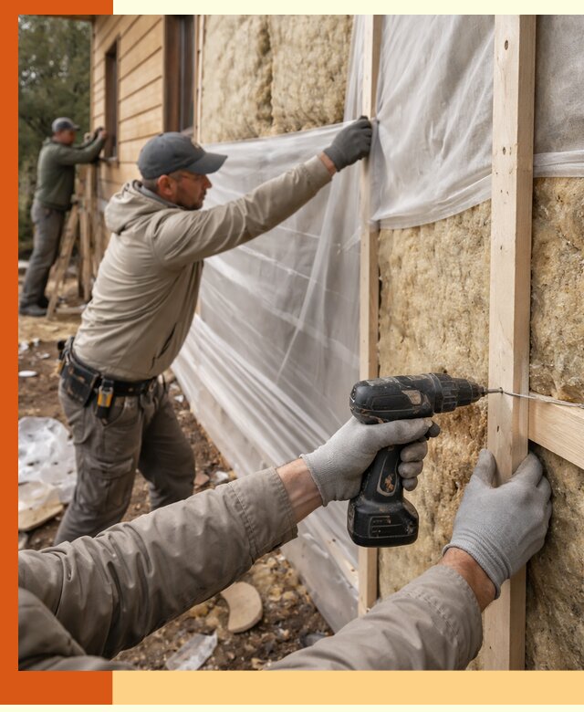 Утепление дома из бруса в октябрьском качественно и долговечно