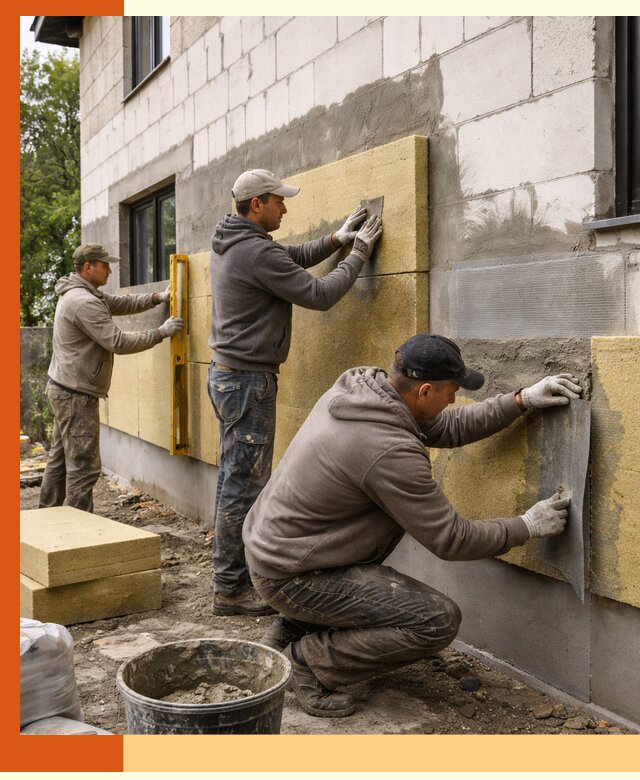 Утепление дома из газобетона в октябрьском качественно и долговечно