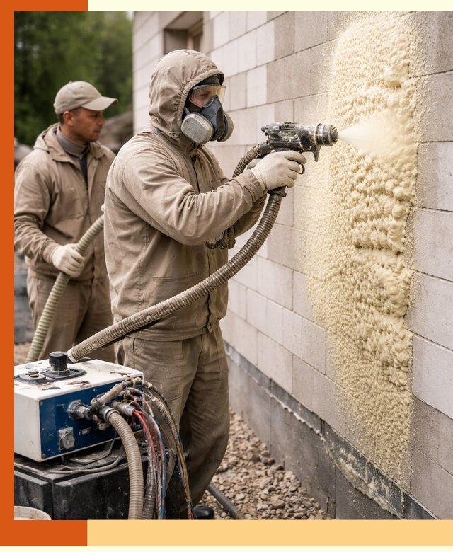 Утепление дома из газобетона ППУ в октябрьском — надежная теплоизоляция