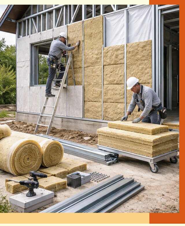 Утепление дома из ЛСТК в октябрьском от 5386 руб./м² — профессионально | ТепломастерКтб