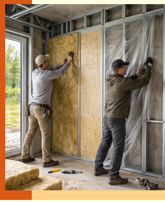 Утепление дома из ЛСТК в октябрьском с гарантией качества и эффективности