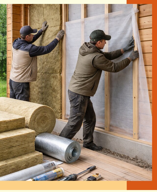 Утепление дома из двойного бруса в октябрьском от 4971 руб./м² — ТепломастерКтб под ключ