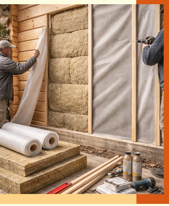 Утепление дома из минибруса в октябрьском от 4661 руб/м2 — заказать профессионально | ТепломастерКтб