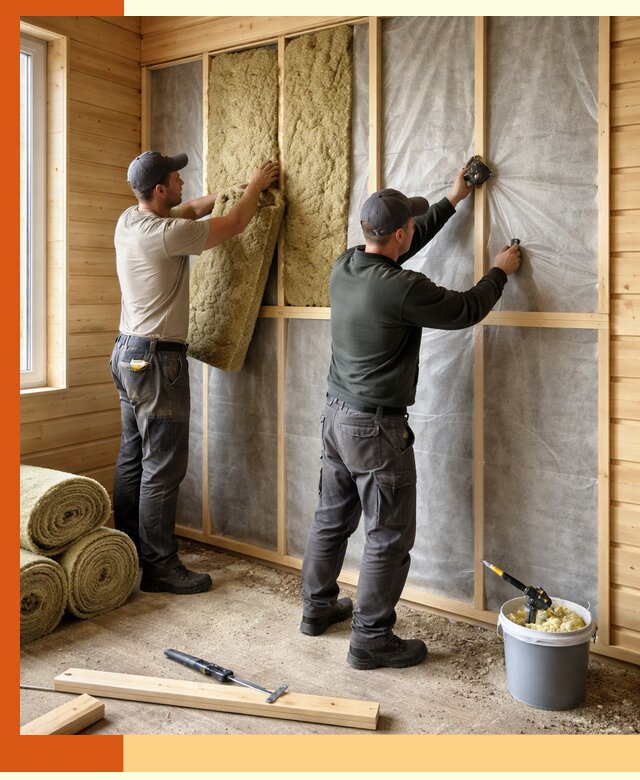 Утепление дома из минибруса в октябрьском: комплексные теплоизоляционные работы