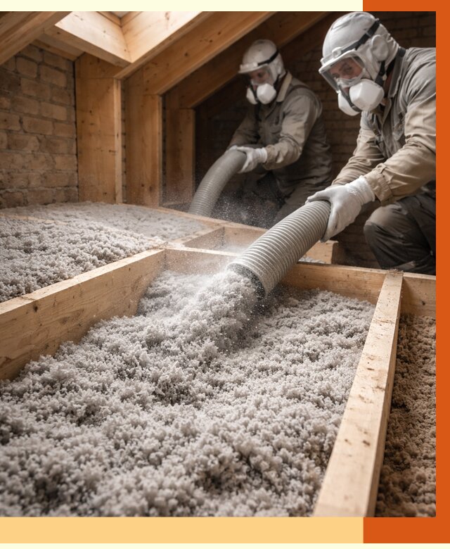 Утепление коттеджа эковатой в октябрьском от 2589 руб./м² — комплексная задувка и монтаж | ТепломастерКтб