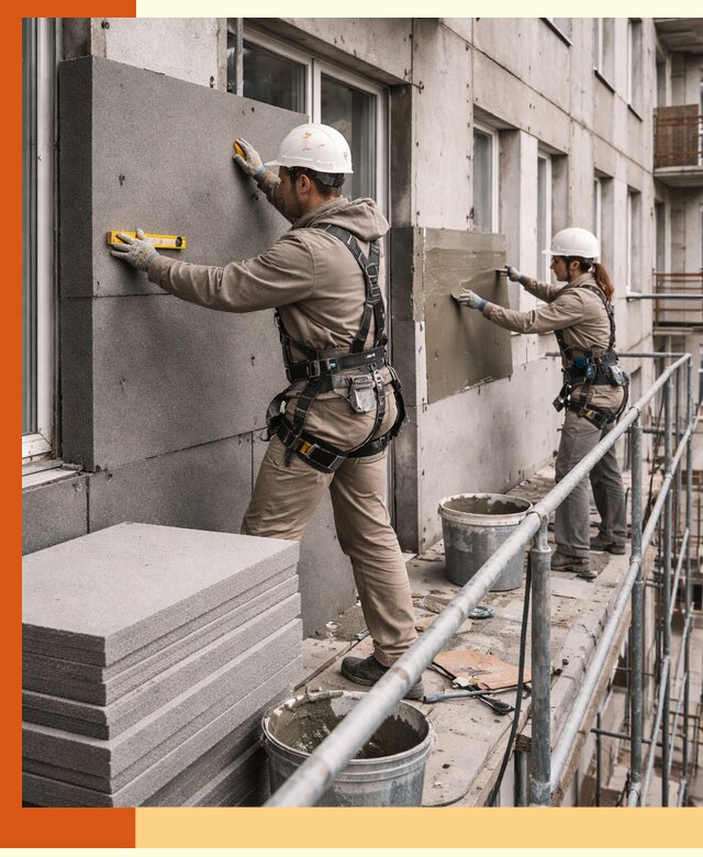 Утепление квартиры снаружи под ключ в октябрьском