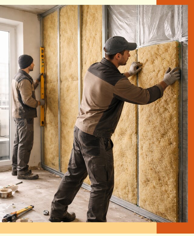 Утепление квартиры изнутри в октябрьском от 4505 руб. за м2 | Проф. работы ТепломастерКтб