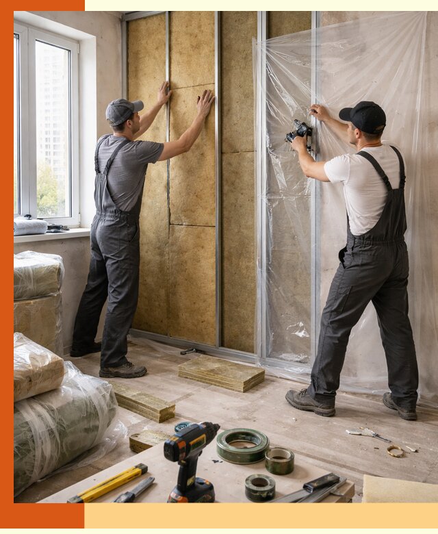 Утепление квартиры изнутри профессионально в октябрьском