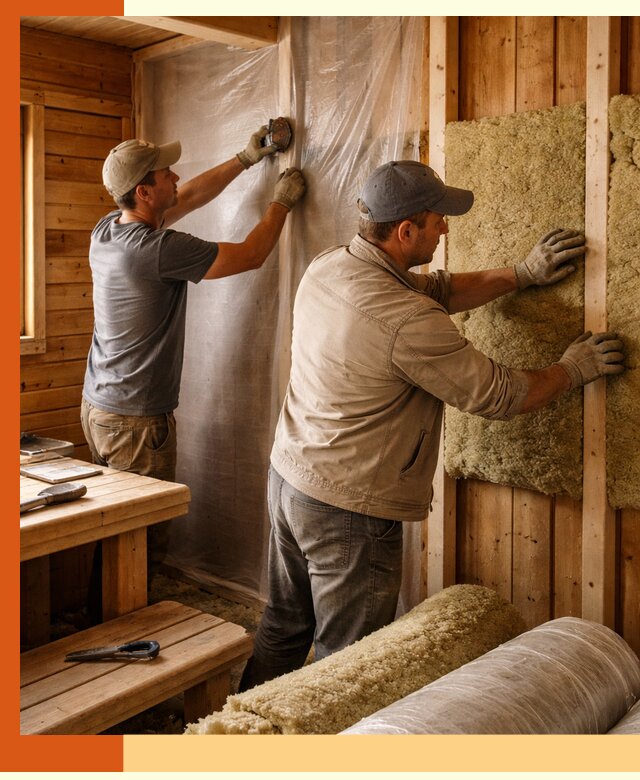 Утепление бани изнутри в октябрьском качественно и недорого