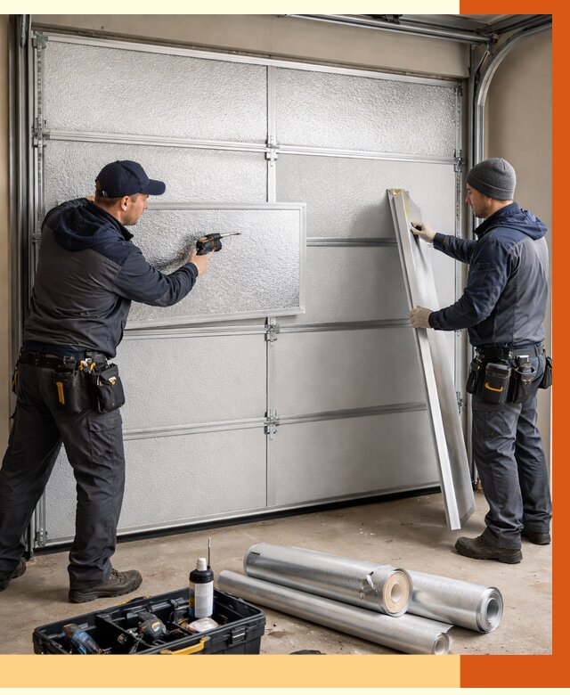 Утепление гаражных ворот в октябрьском от 8130 руб/м2 — надежно и быстро | ТепломастерКтб