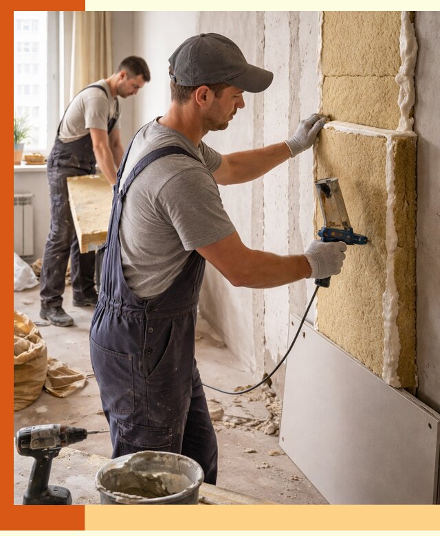 Утепление стен изнутри в октябрьском — качественно и эффективно