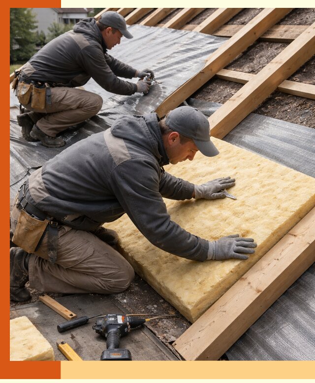 Профессиональное утепление крыши в октябрьском качественно и надежно