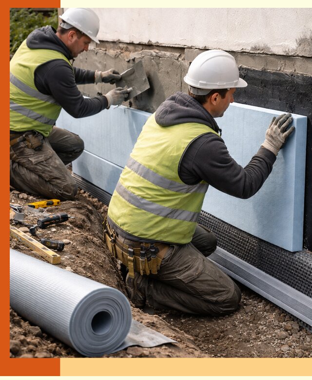 Утепление фундамента снаружи в октябрьском — профессиональная теплоизоляция