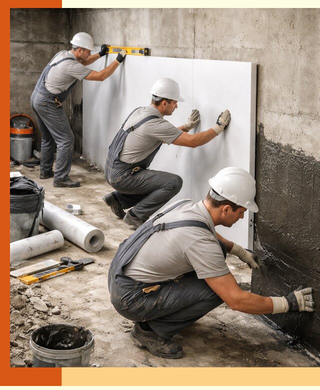 Утепление фундамента изнутри профессионально в октябрьском