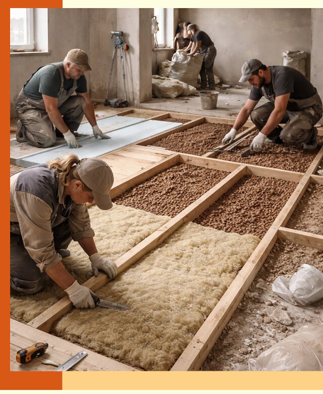 Утепление перекрытий жилых и промышленных зданий в октябрьском