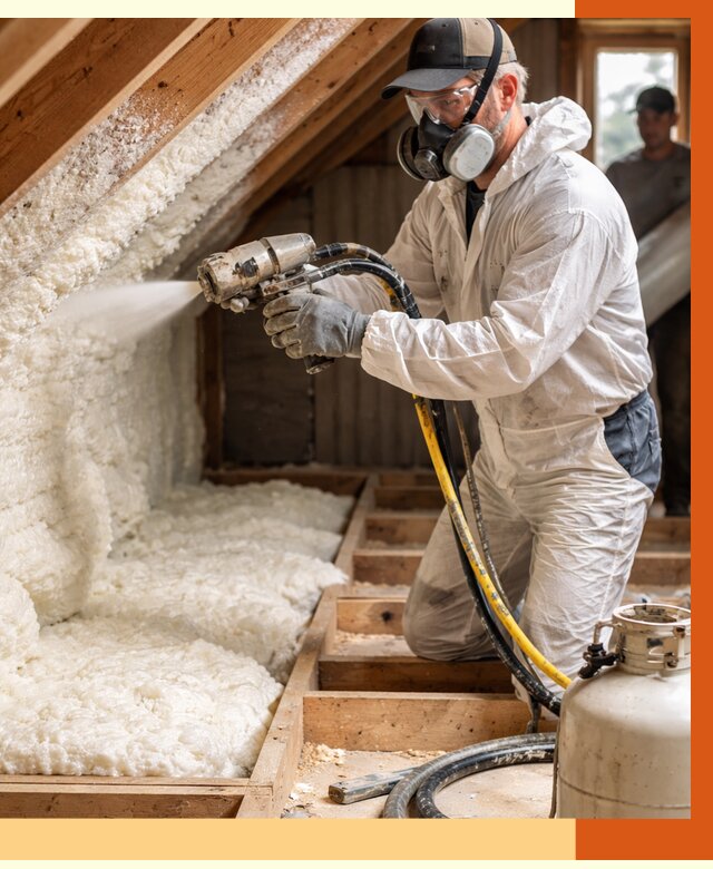 Утепление чердака ППУ в октябрьском от 8928 руб./м2 — услуга под ключ | ТепломастерКтб