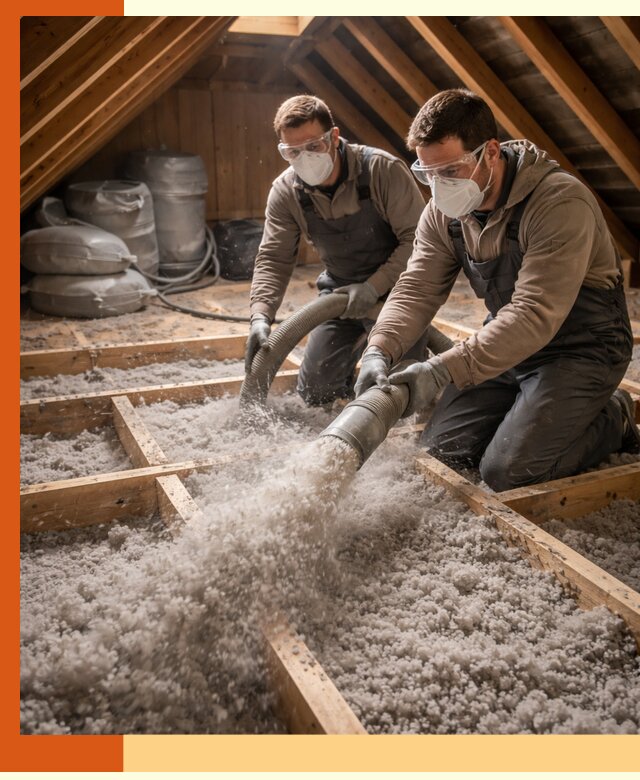 Утепление чердака эковатой в октябрьском — быстро и надёжно
