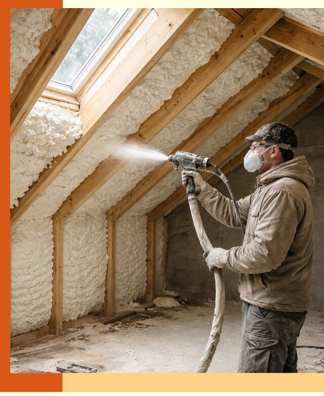 Утепление мансарды ППУ в октябрьском быстро и надежно