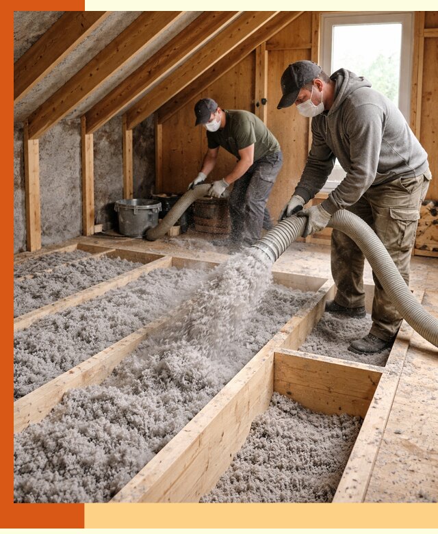 Утепление мансарды эковатой в октябрьском с гарантией качества