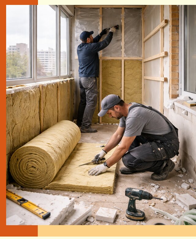 Утепление балкона под ключ в Октябрьском качественно и быстро