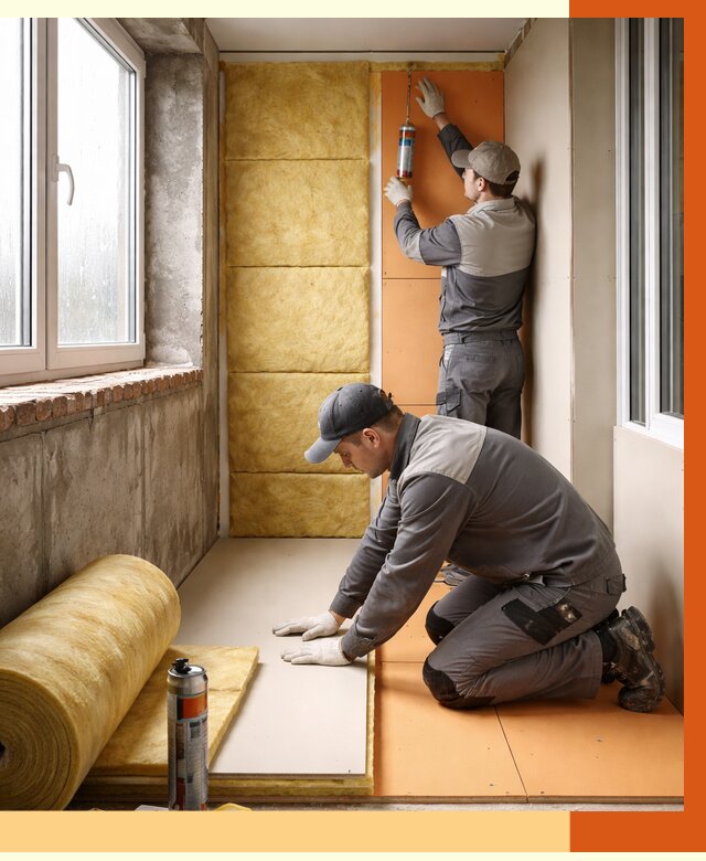 Утепление лоджии под ключ в октябрьском от 6732 руб/м2 — комплексное решение | ТепломастерКтб