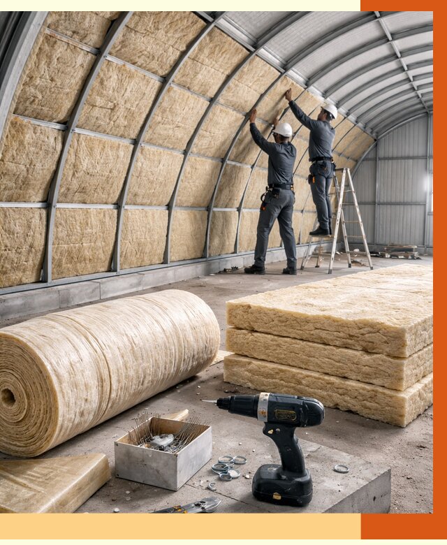 Утепление арочного ангара в октябрьском от 3314 руб./м2 под ключ | ТепломастерКтб