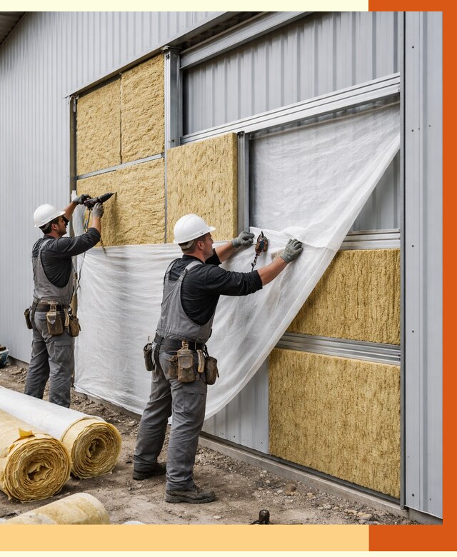 Утепление металлического склада в октябрьском от 4661 руб/м2 — комплексное утепление под ключ | ТепломастерКтб