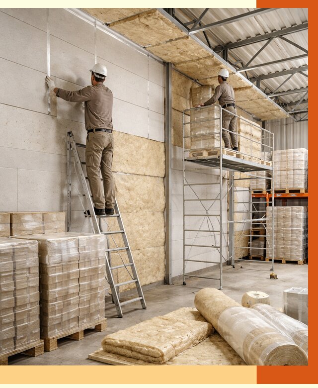 Утепление склада готовой продукции в октябрьском от 2020 руб./м2 — комплексно | ТепломастерКтб