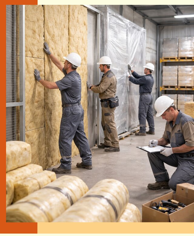 Утепление склада готовой продукции в октябрьском качественно и быстро