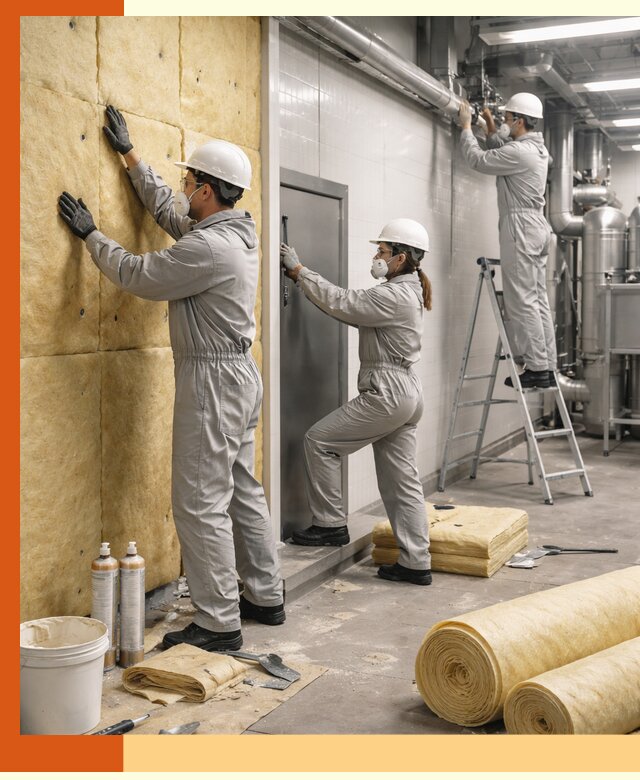 Утепление пищевого цеха под ключ в октябрьском