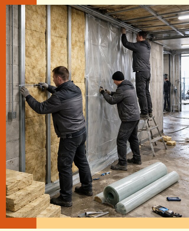 Профессиональное утепление автомойки в октябрьском для любого типа помещений