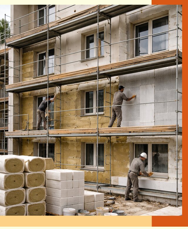 Утепление гостиницы в октябрьском от 7457 руб./м2 — комплексно, ППУ, под ключ | ТепломастерКтб