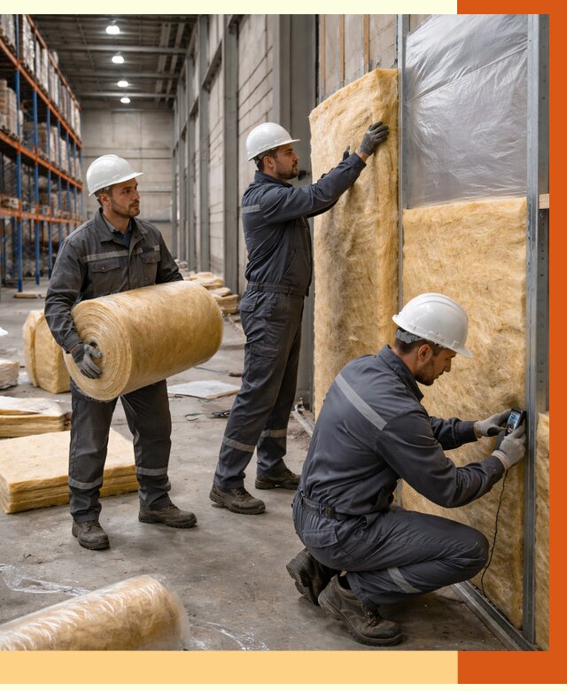 Утепление логистического центра в октябрьском от 4661 руб/м² под ключ | ТепломастерКтб