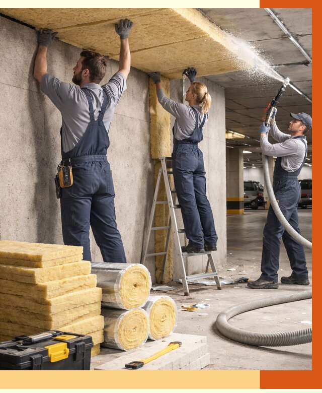 Утепление паркинга в октябрьском от 7043 руб./м2 — работы под ключ | ТепломастерКтб