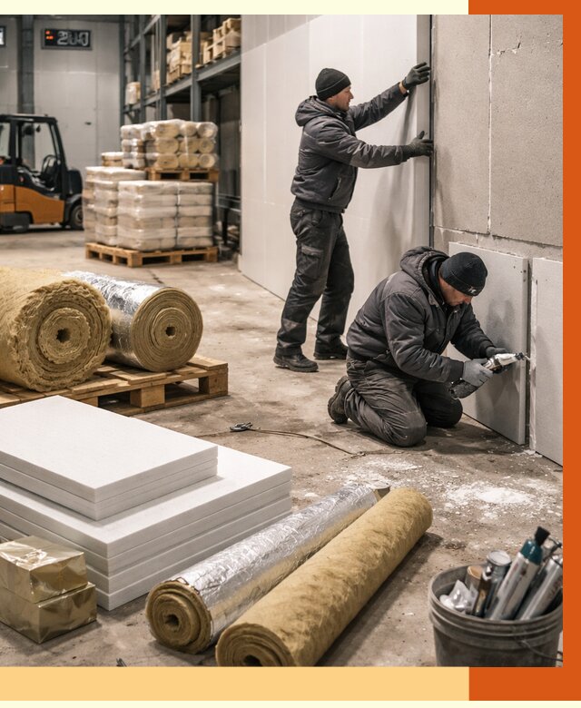 Утепление холодного склада в октябрьском от 8803 руб/м2 — комплексное под ключ | ТепломастерКтб