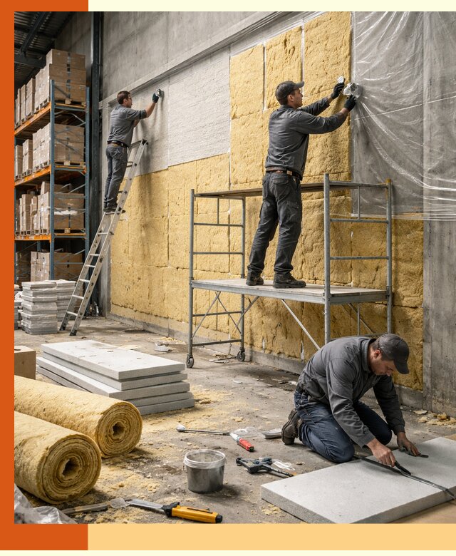 Утепление холодного склада под ключ в октябрьском