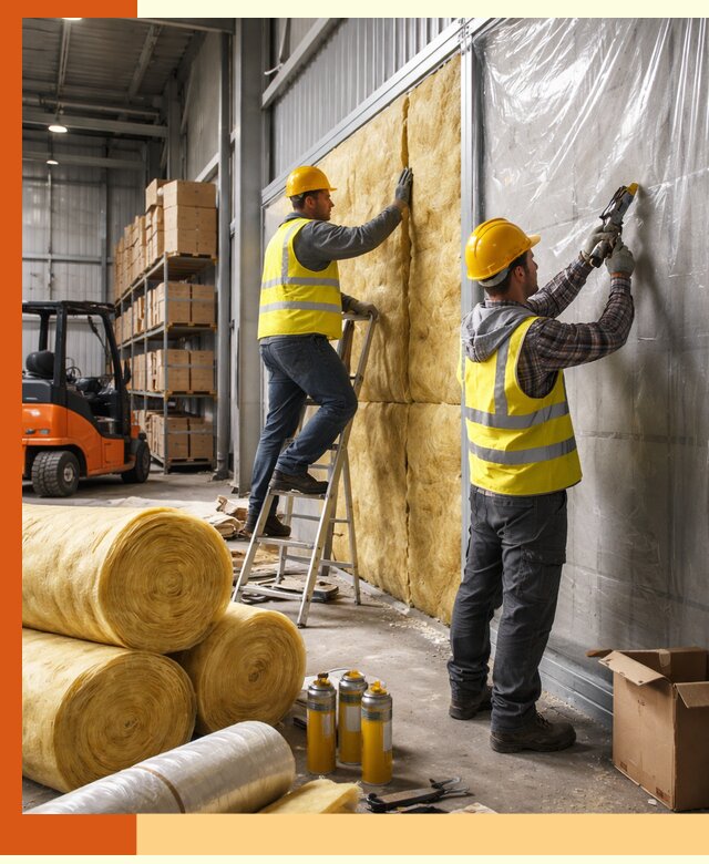 Утепление склада с техникой в октябрьском под ключ