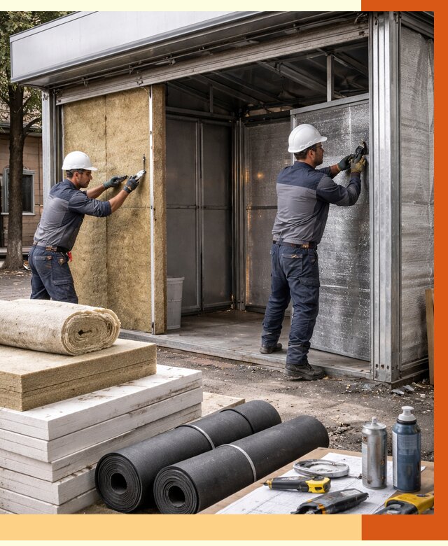 Утепление павильона шаурма в октябрьском под ключ от 1243 руб. за м² | ТепломастерКтб