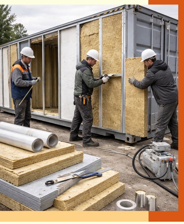 Утепление морского контейнера в октябрьском от 3884 руб. под ключ | ТепломастерКтб