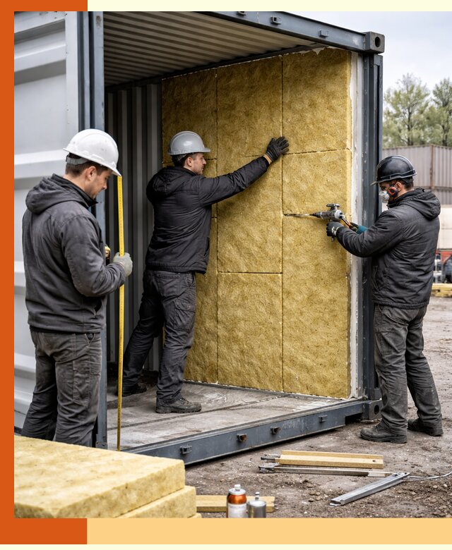 Утепление морского контейнера в октябрьском: надежная теплоизоляция и защита