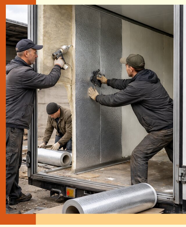 Утепление холодильного кузова в октябрьском — монтаж и теплоизоляция