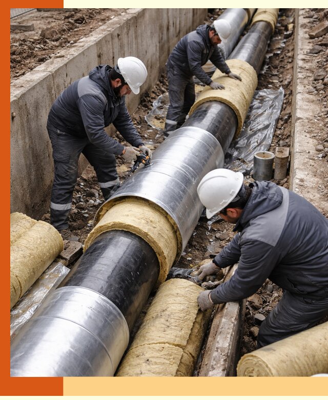 Утепление теплотрассы в октябрьском: утеплительные работы и материалы